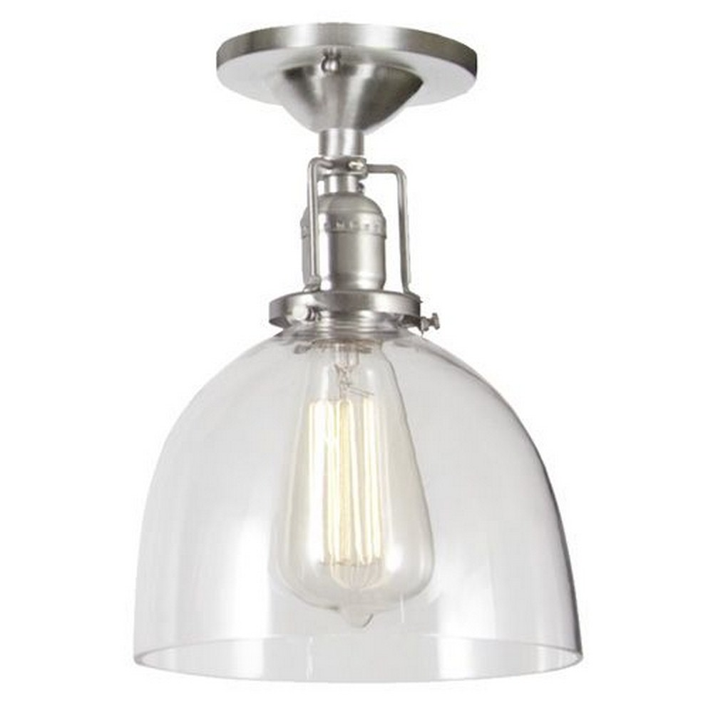 JVI Designs-1202-08 S5-Union Square - One Light Flush Mount Oil Rubbed Bronze Finish  7 Wide, Mouth Blown Glass Shade